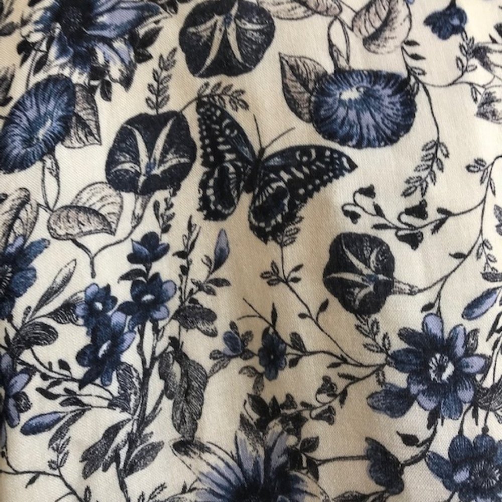 Zara Z1975 Denim Butterfly Floral Dress Small - Picture 3 of 8